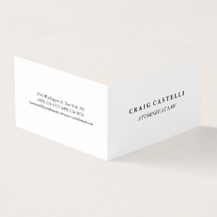 Unique Lawyer Black White Business Card