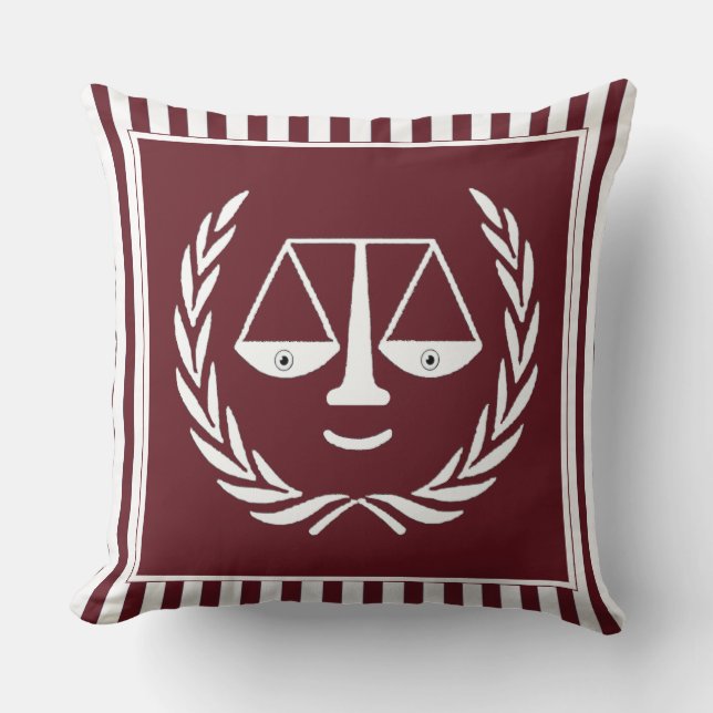 Unique Lawyer Decor Throw Pillow (Front)