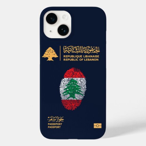 Unique Lebanon Travel Passport Print Souvenir Case_Mate iPhone 14 Case