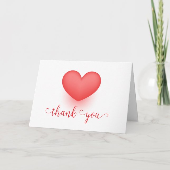 Unique Little Sweetheart Valentine Baby Shower  Thank You Card (Front)
