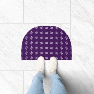 Unique Logo or Any Uploaded Image Pattern Purple Doormat