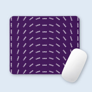 Unique Logo or Any Uploaded Image Pattern   Purple Mouse Pad