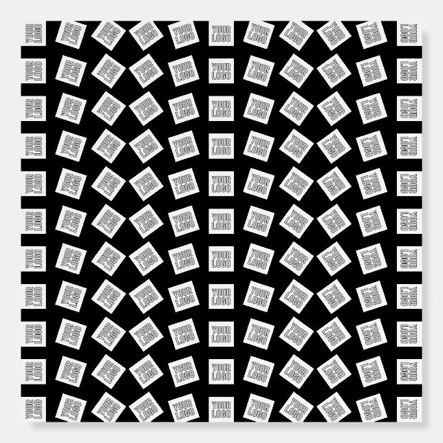 Unique Logo or Image Pattern | Black (editable) Foam Board (Front)