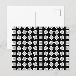 Unique Logo or Image Pattern   Black (editable) Postcard
