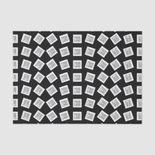 Unique Logo or Image Pattern Black (editable) Tissue Paper