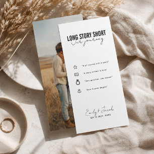 Unique Long Story Short Bookmark Save the Date