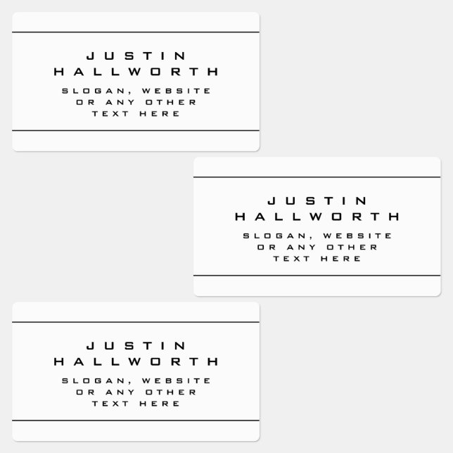 Unique Looking Black & White Waterproof Labels (Group)