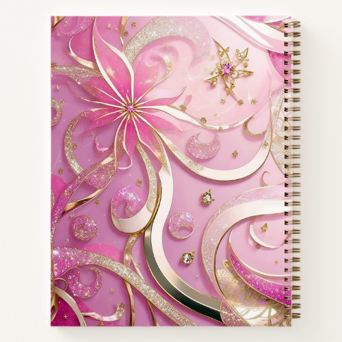 Unique Luxury Rose Gold Professional Stylist chic Notebook