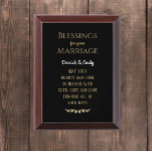 UNIQUE! Marriage Blessing custom gift Plaque<br><div class="desc">Wedding keepsake</div>