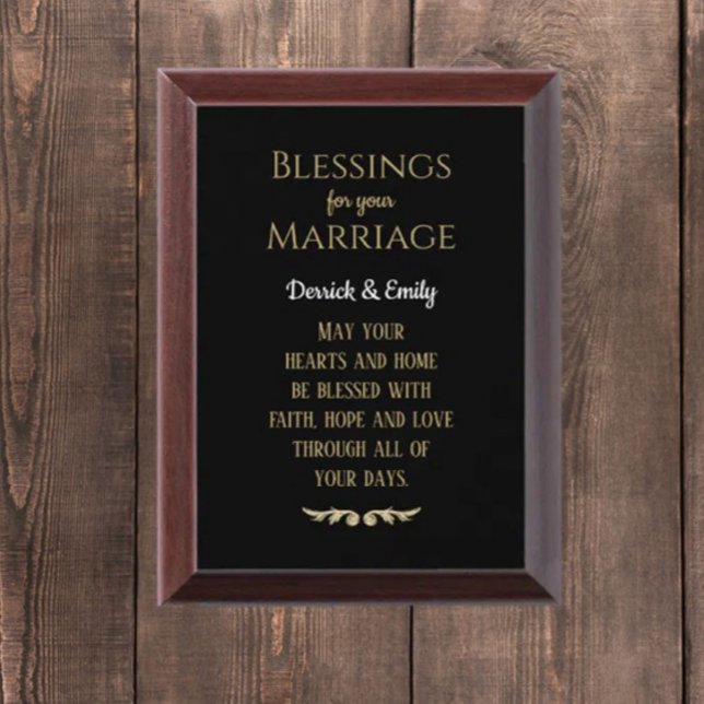UNIQUE! Marriage Blessing custom gift Plaque (Creator Uploaded)