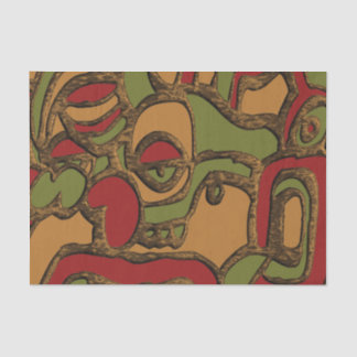 Unique Mayan Hieroglyphs Design Tissue Paper