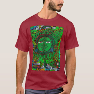 Unique Mayan totem mask motif T-Shirt