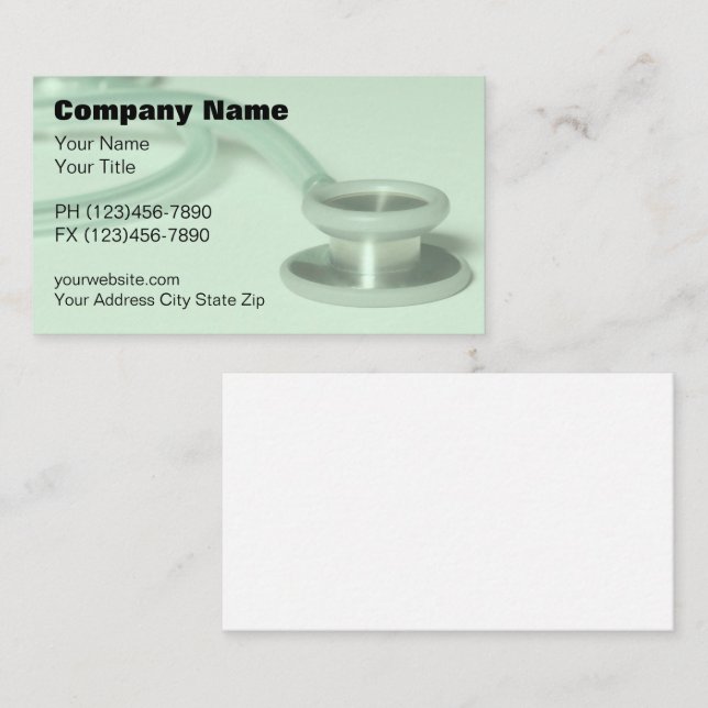 Unique Medical Doctor Business Cards (Front/Back)