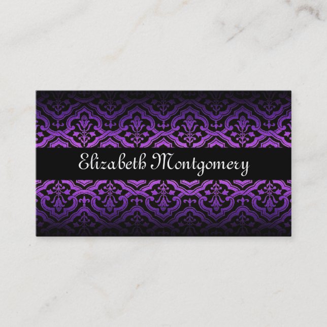 Unique Medieval Damask Professional Business Cards (Front)