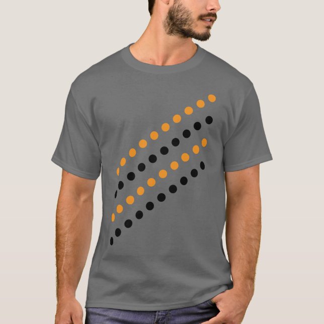 Unique Men’s Polka Dot T-Shirt - Dark Grey (Front)