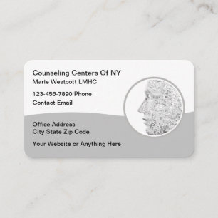 Unique Mental Health Counselor Psychotherapy Business Card