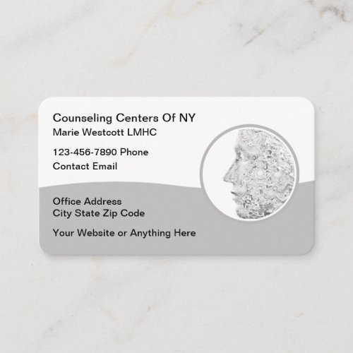 Unique Mental Health Counselor Psychotherapy  Business Card