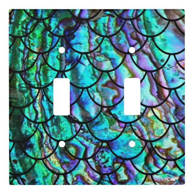 Unique Mermaid Scales Light Switch Cover (Front)