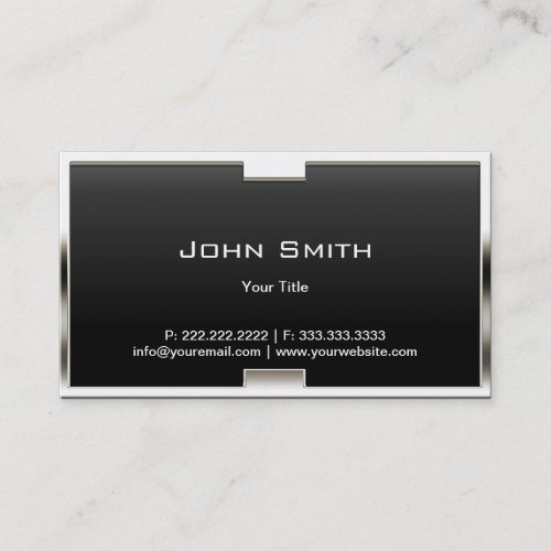 Unique Metal Frame Royal Black Business Card