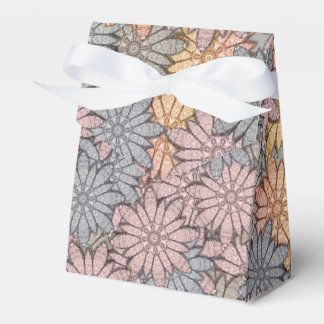 Unique Metallic Flowers Favor Boxes