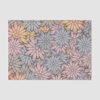 Unique Metallic Flowers Tissue Paper