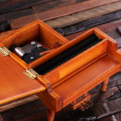 Unique Miniature Baby Piano Cherry Wood Music Box (Inside)