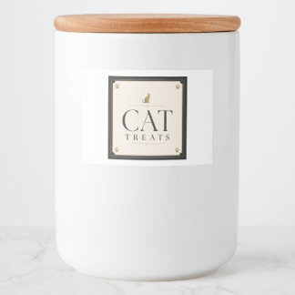 Unique, Minimalist Cat Treats Storage Label