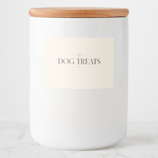 Unique, Minimalist Dog Treats Storage Label