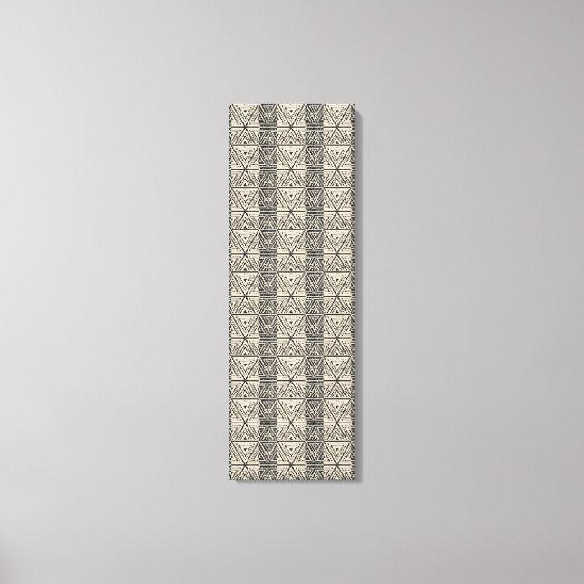 Unique Modern Abstract Geometric Pixel Pattern Art Canvas Print (Front)