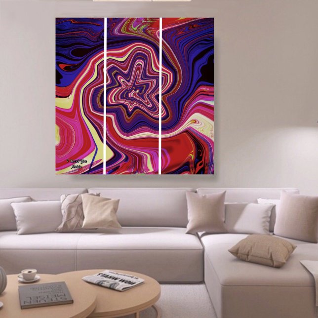  Unique Modern Abstract Liquified Marble Custom Triptych (Creator Uploaded)