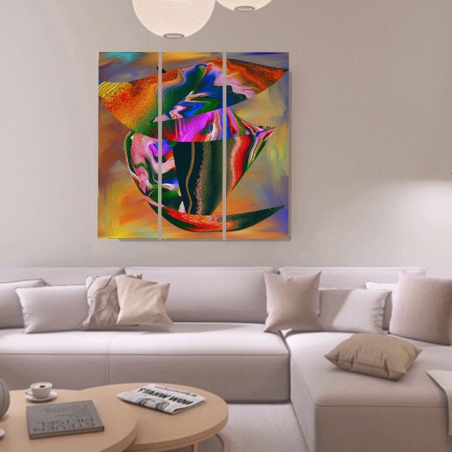  Unique Modern Abstract Liquified Marble Custom Triptych (Creator Uploaded)