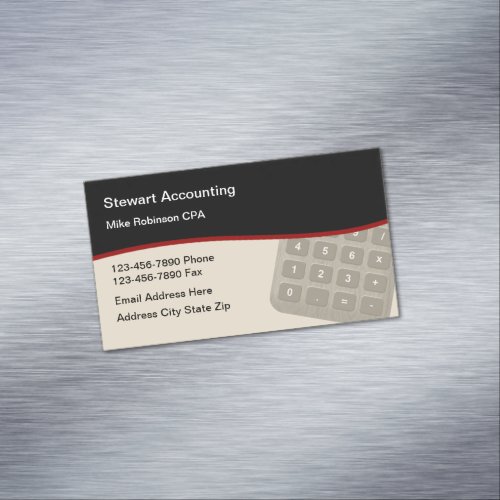 Unique Modern Accountant Business Card Magnet