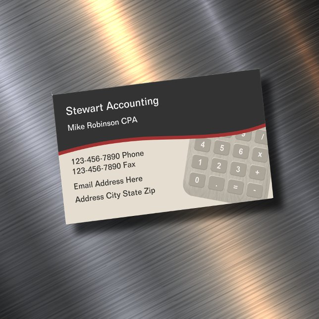 Unique Modern Accountant Business Card Magnet (Creator Uploaded)