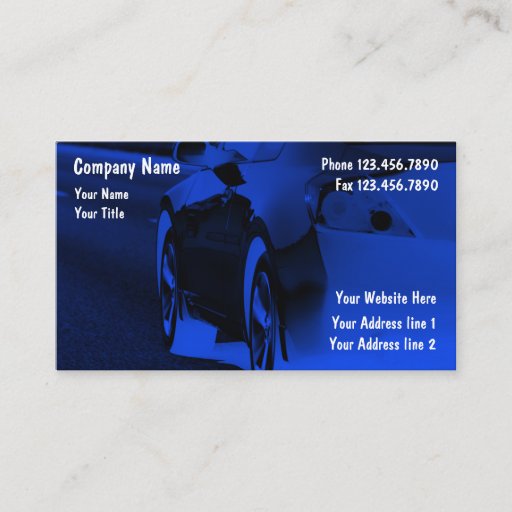 Customizable Automotive Business Cards