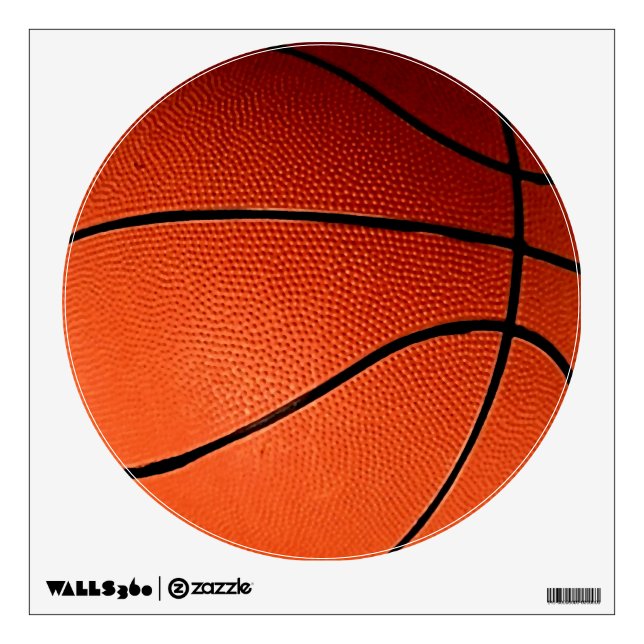 Unique Modern Basketball Circle Wall Decal (Front)
