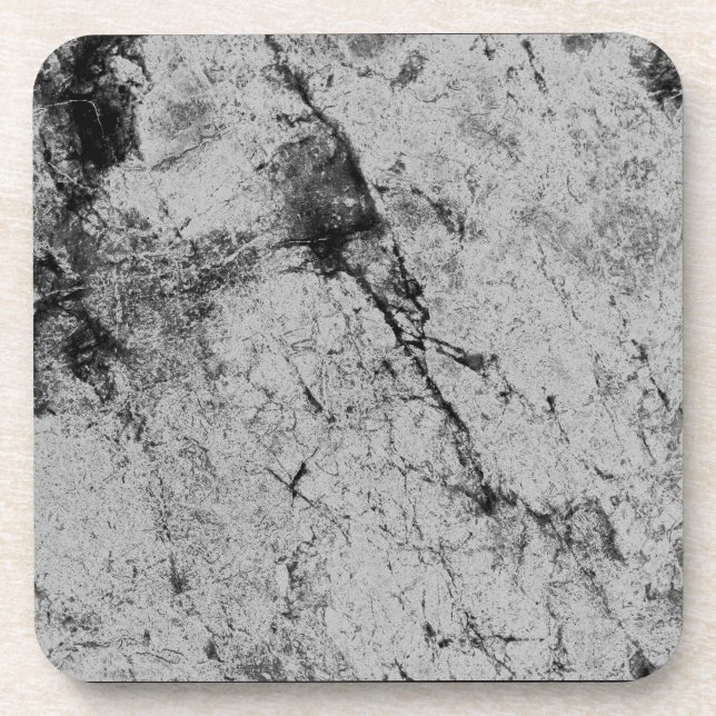 Unique Modern Black Grey Abstract Artwork Beverage Coaster (Front)