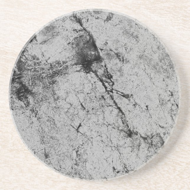 Unique Modern Black Grey Abstract Artwork Coaster (Front)