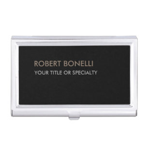 Unique Modern Black Stylish Business Card Case