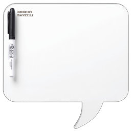 Unique Modern Black White Your Name Minimalist Dry Erase Board