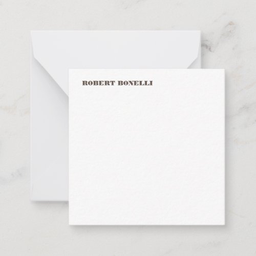 Unique Modern Black White Your Name Minimalist Note Card