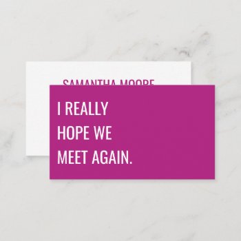 Unique Modern Bold Pink Typography Creative Business Card by AtelierAdair at Zazzle