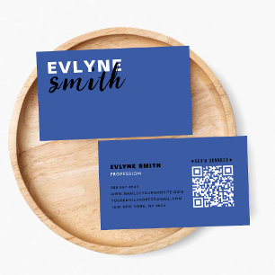 Unique modern Bold Typography QR CODE website Business Card