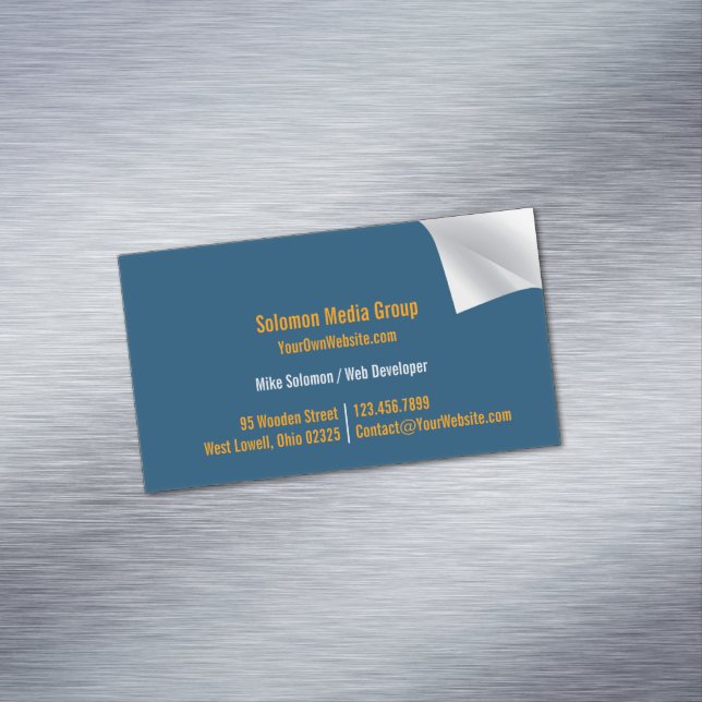 Unique Modern Business Card Magnet (In Situ)