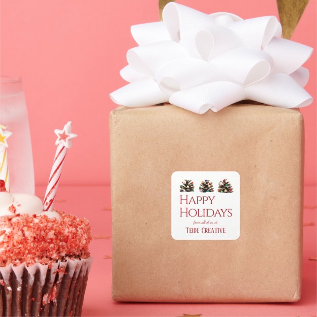 Unique modern Christmas holidays stickert Square Sticker (Party)