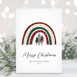 Unique Modern Christmas Rainbow Non-Photo Holiday<br><div class="desc">Wish your friends and family a happy holiday season with this unique Christmas rainbow design. Personalize with your holiday greeting and family name.</div>