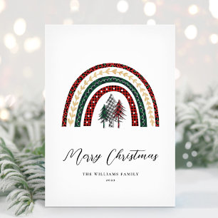 Unique Modern Christmas Rainbow Non-Photo Holiday Card