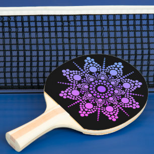 Unique Modern Colorful Mandala Pattern Ping Pong Paddle