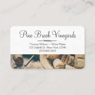 Unique Modern Corkscrew Vineyard Winery Business Card