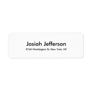 Unique Modern Creative Plain Black & White Label