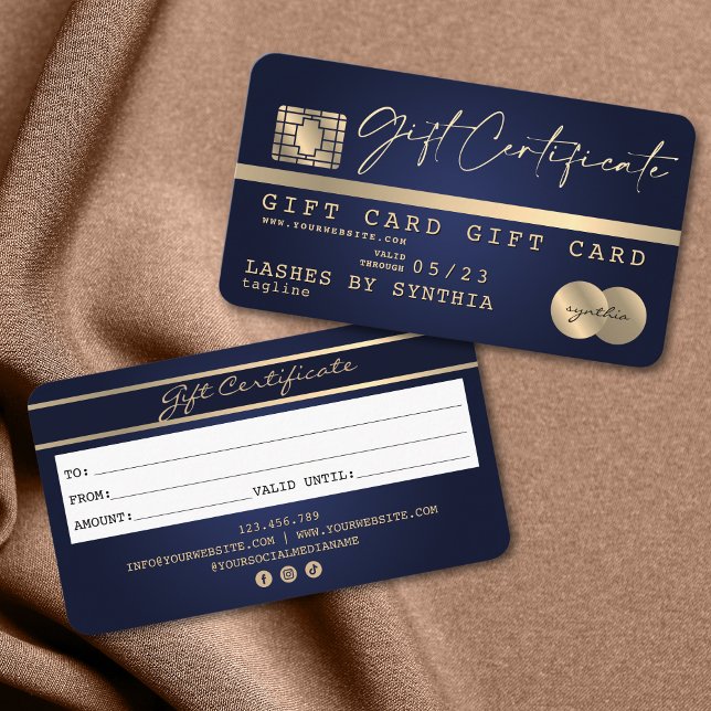 Unique Modern Credit Card Gift Card Certificate  (Creator Uploaded)